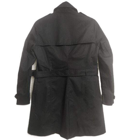 Stradivarius Women's Black Double-Breasted Trench Coat - Size L (NWT) - Picture 6 of 16